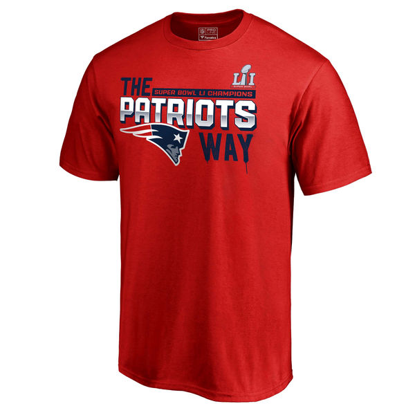 New England Patriots Pro Line by Fanatics Branded Big & Tall Super Bowl LI Champions Local Way T-Shirt - Red